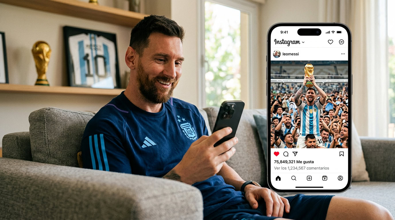 Messi Likes Instagram