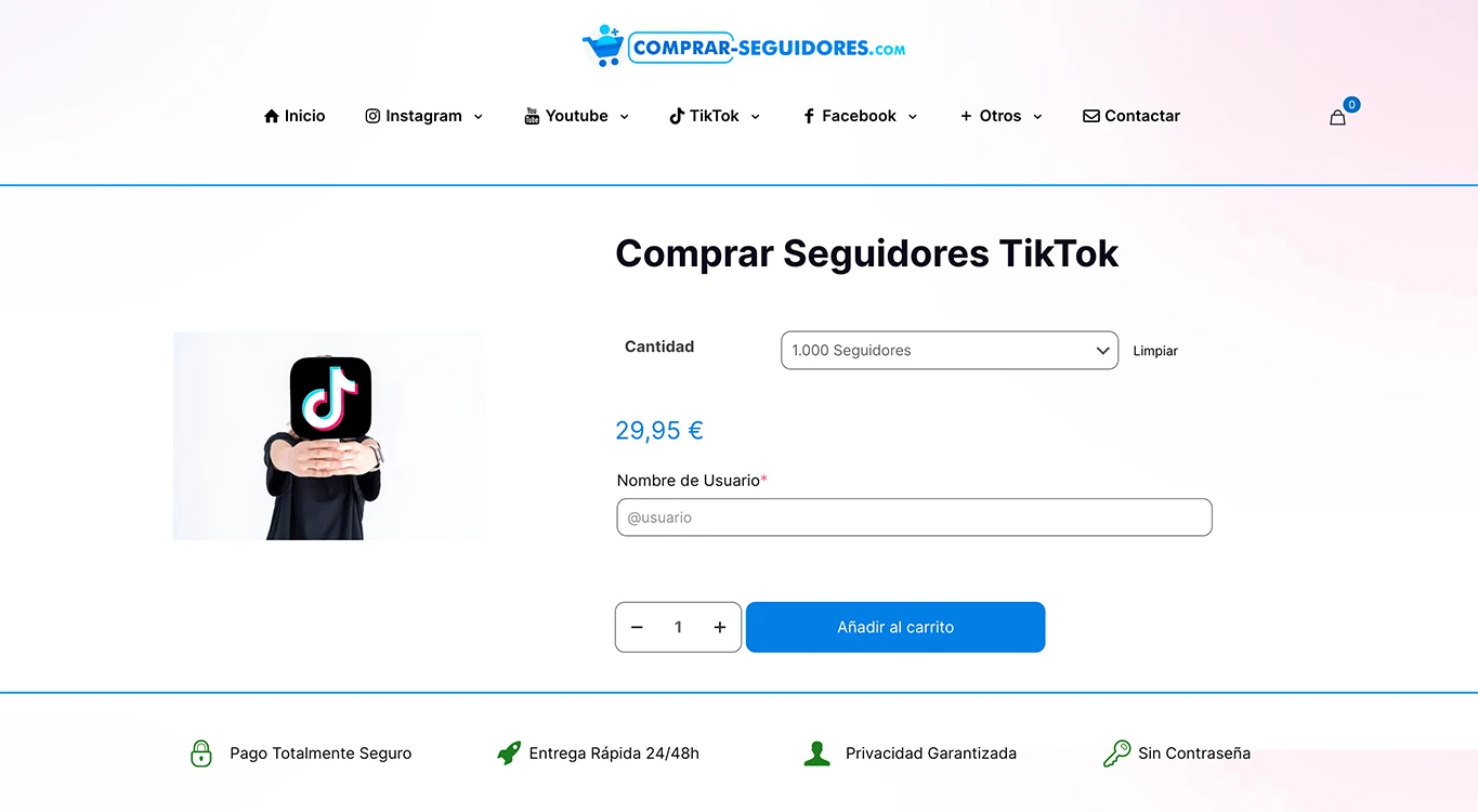 Comprar Seguidores TikTok en Comprar-Seguidores.com