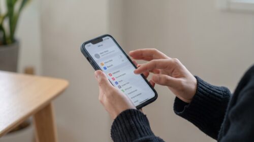 Persona desactivando su cuenta de Instagram desde los ajustes del móvil