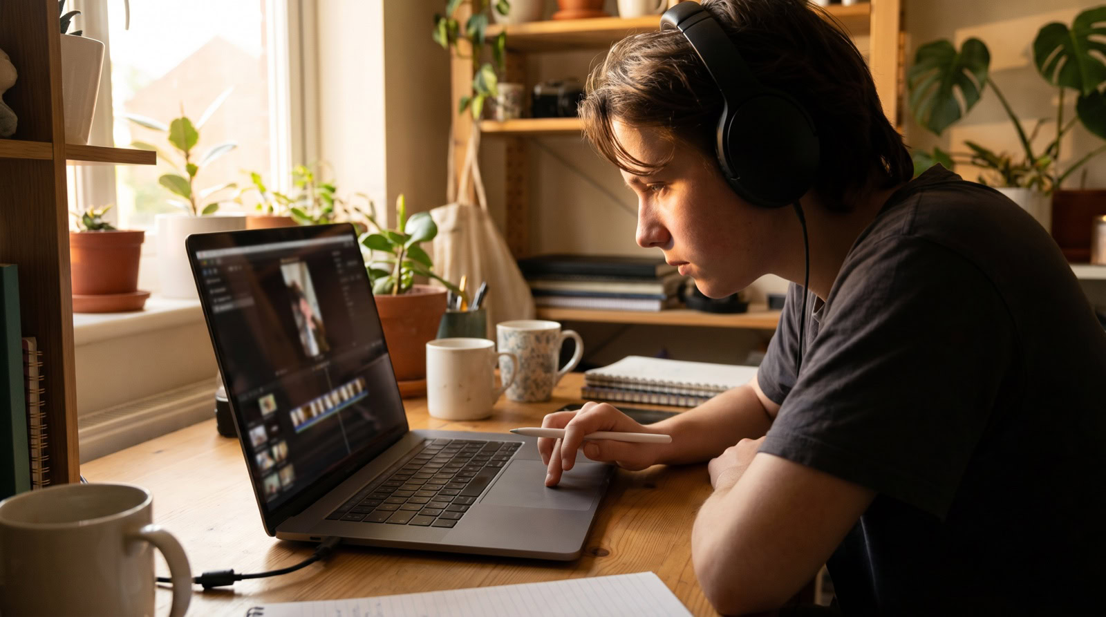 Editar un vídeo corto para redes sociales en el portátil